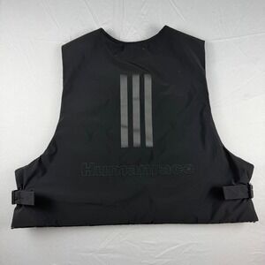 Adidas Humanrace Vest Black Padded Zip Up‎ Puffer Gilet Men's XL